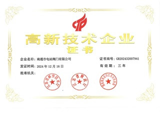 高新技術(shù)企業(yè)證書(shū)
